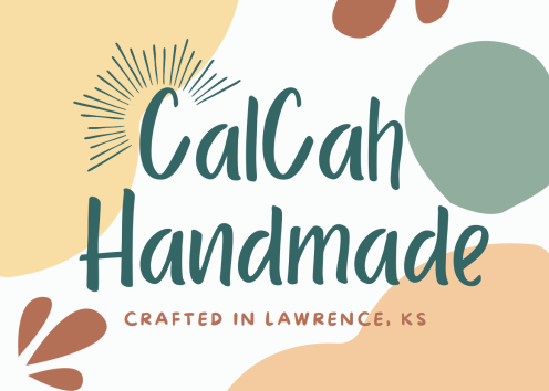 CalCah Handmade "Crafted in Lawrence, KS" logo